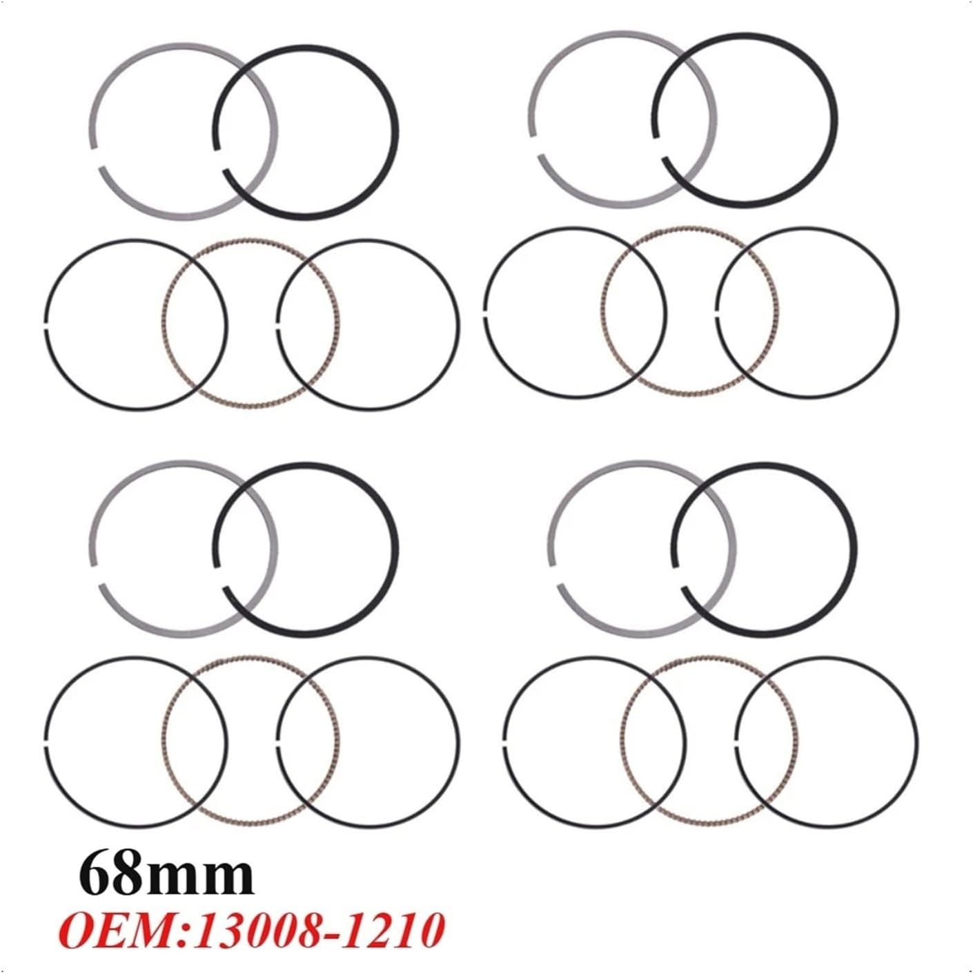 68mm オートバイエンジンピストンリングキット ZX-636 A1P A1H 2002